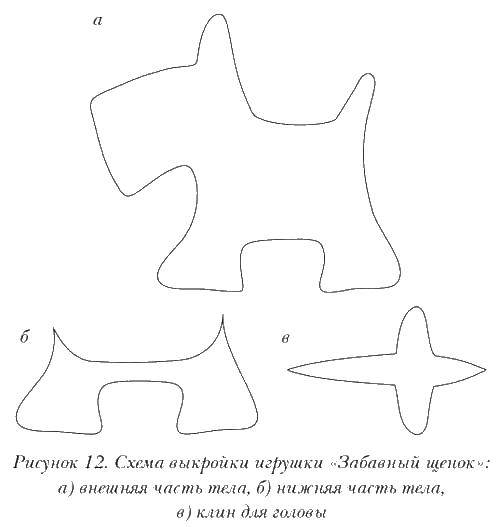 Название: Раскраска Выкройка игрушек. Категория: раскраски. Теги: Шитьё.