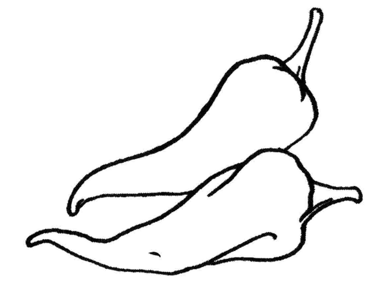 Название: Раскраска Перец. Категория: овощи. Теги: перец.