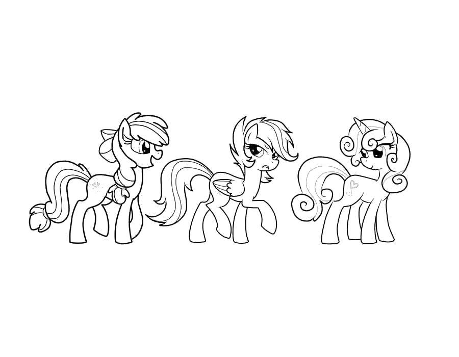 Название: Раскраска Пони из my little pony. Категория: мой маленький пони. Теги: Пони, "My little pony".