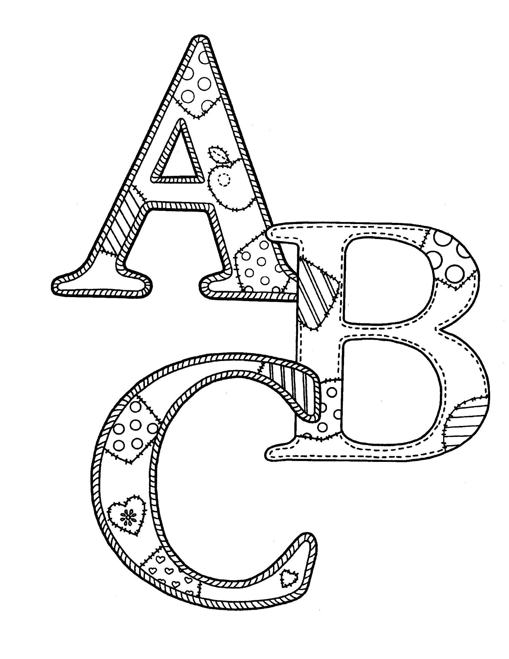 Раскраска Abc Скачать ,A,B,C, LETTERS,.  Распечатать 