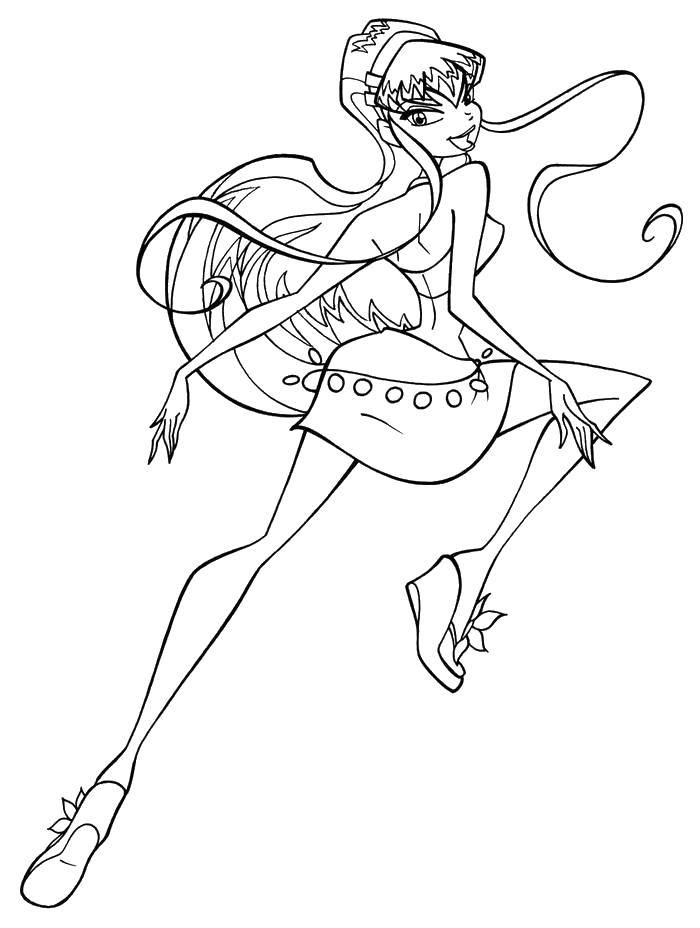 Название: Раскраска Персонаж из мультфильма winx. Категория: Персонаж из мультфильма. Теги: Персонаж из мультфильма, Winx.