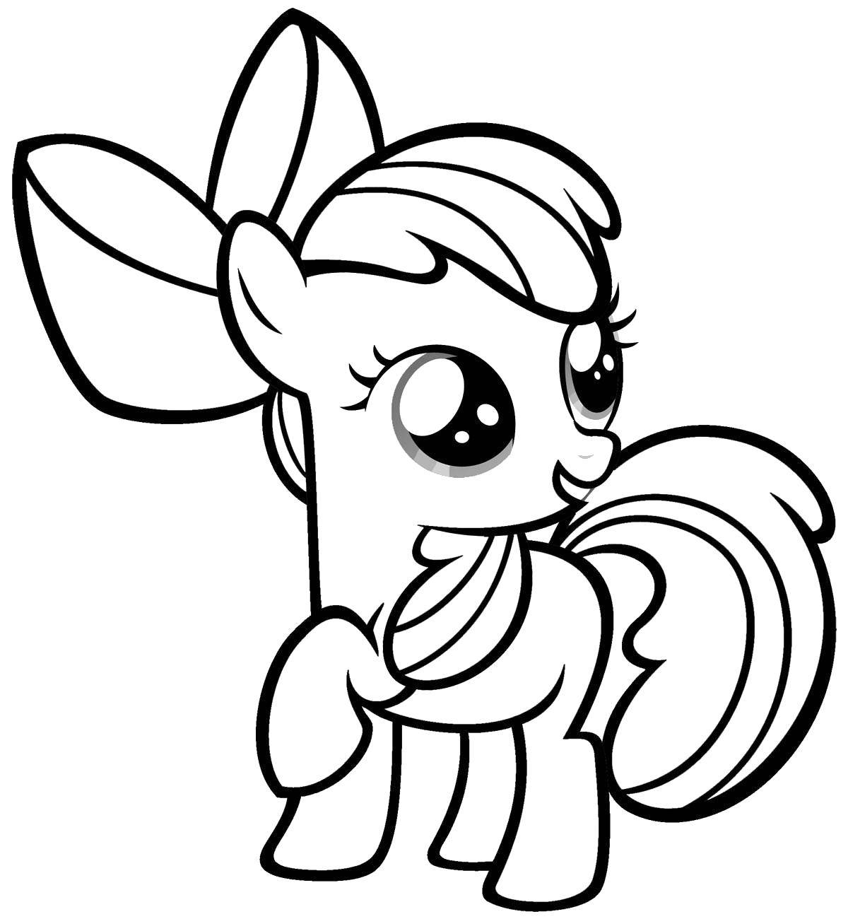 Раскраска Поняшка из my little pony Скачать ,Пони, "My little pony",.  Распечатать 