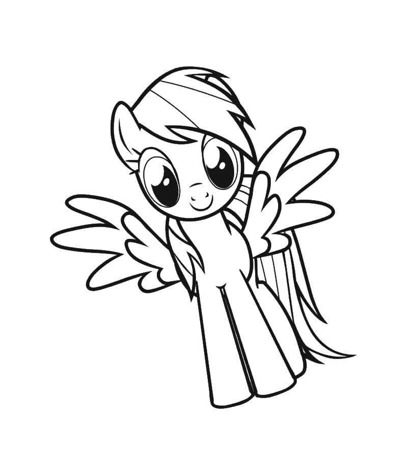 Название: Раскраска Маленький пони. Категория: Пони. Теги: Пони, "My little pony".