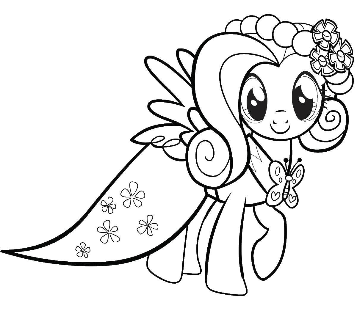 Раскраска Мой маленький пони Скачать ,Пони, "My little pony",.  Распечатать 