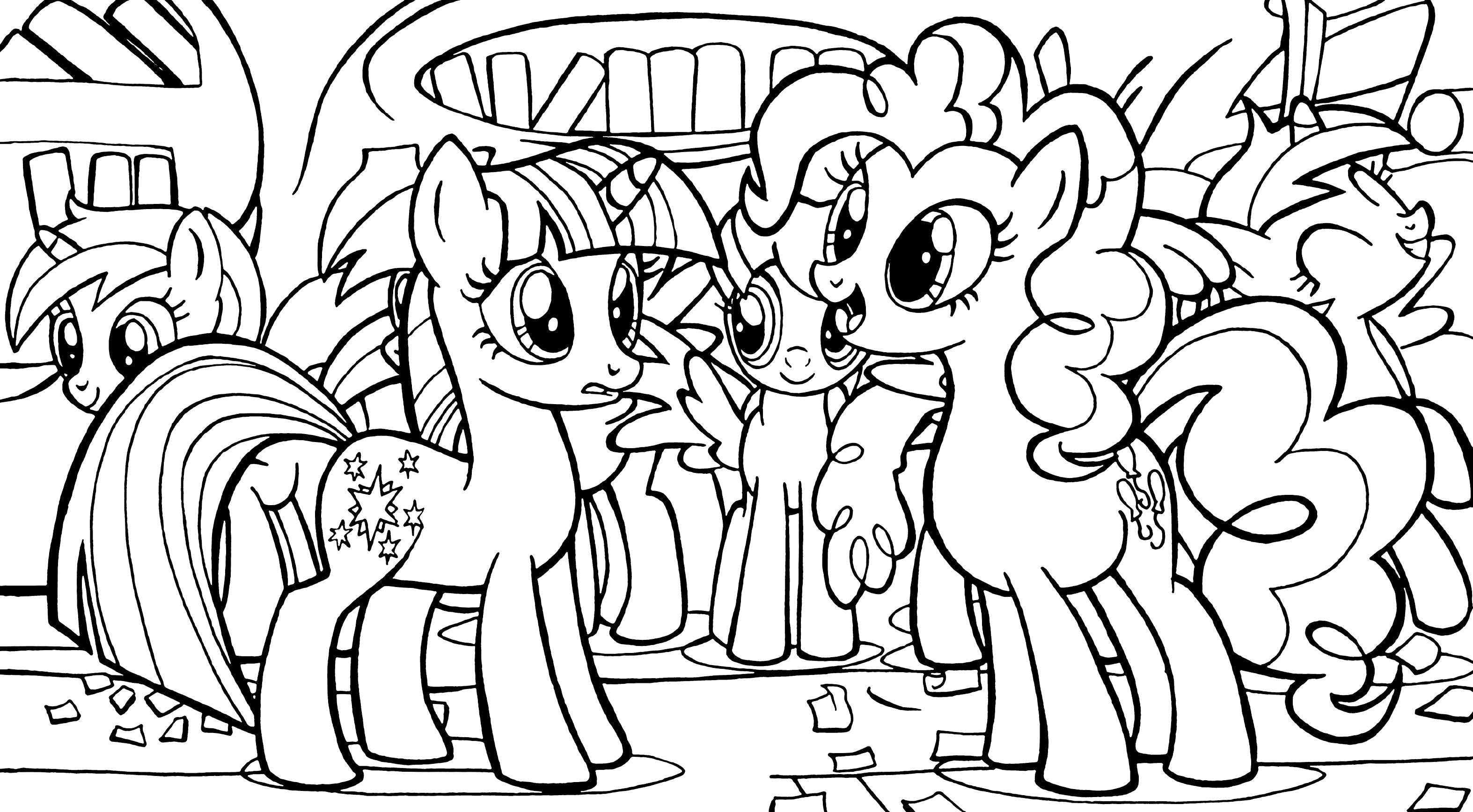 Раскраска Поняшки из my little pony Скачать ,Пони, "My little pony",.  Распечатать 