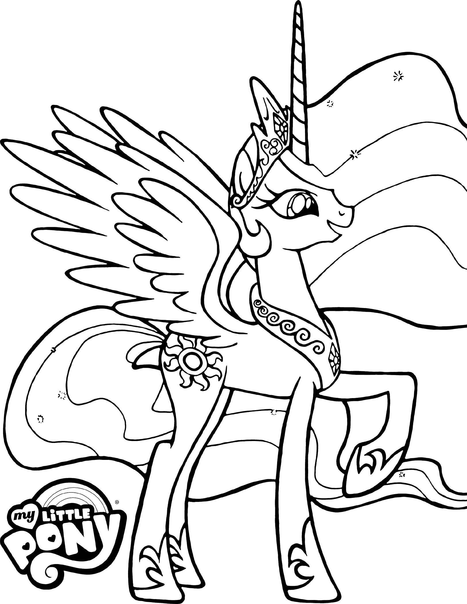 Название: Раскраска Изящный пони. Категория: Пони. Теги: Пони, "My little pony".