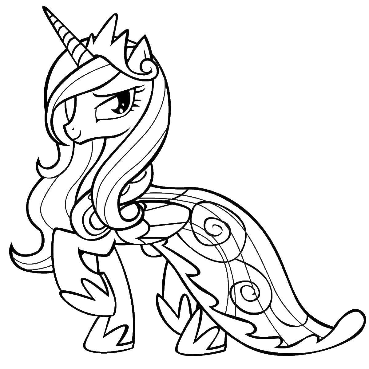 Название: Раскраска Пони из my little pony. Категория: Пони. Теги: Пони, "My little pony".