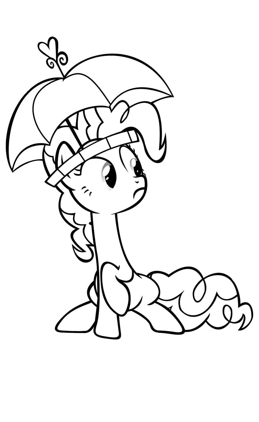 Название: Раскраска Удивленная пони из my little pony. Категория: Пони. Теги: Пони, "My little pony".