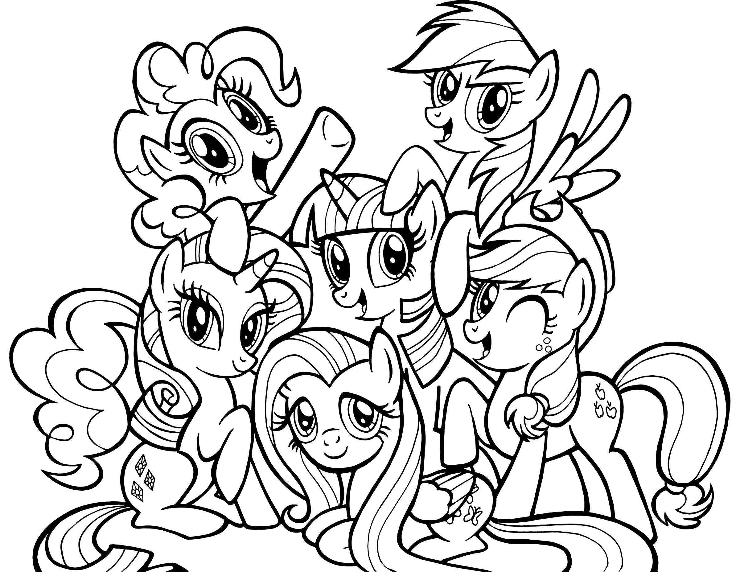 Название: Раскраска Весёлые пони. Категория: Пони. Теги: Пони, "My little pony".