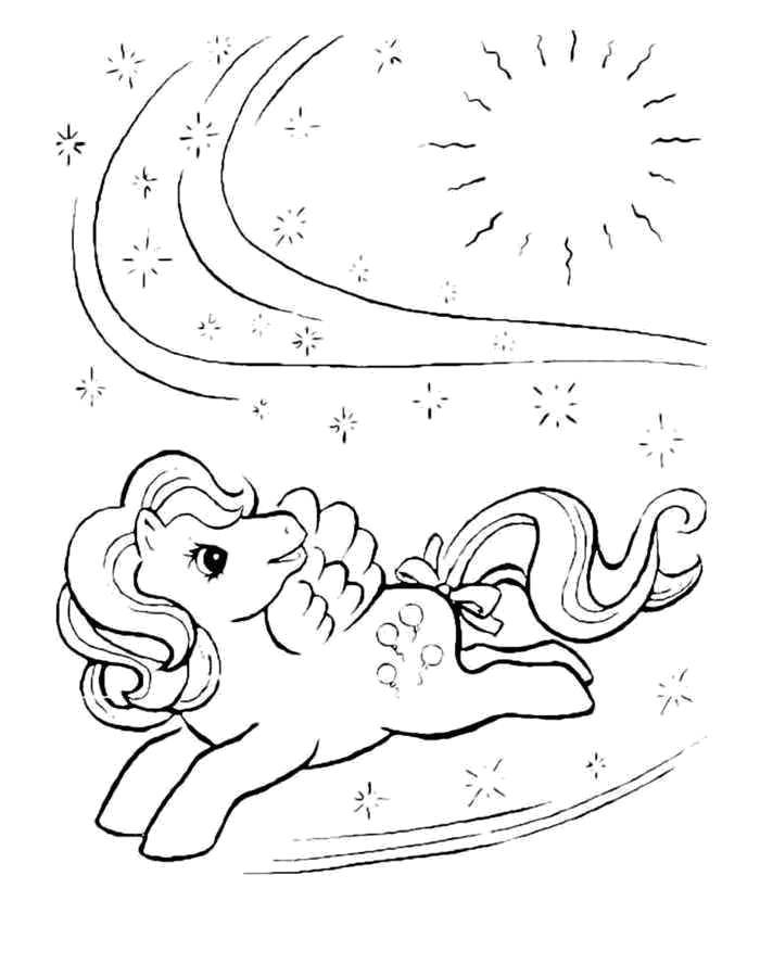 Раскраска Пони из my little pony Скачать ,Пони, "My little pony",.  Распечатать 