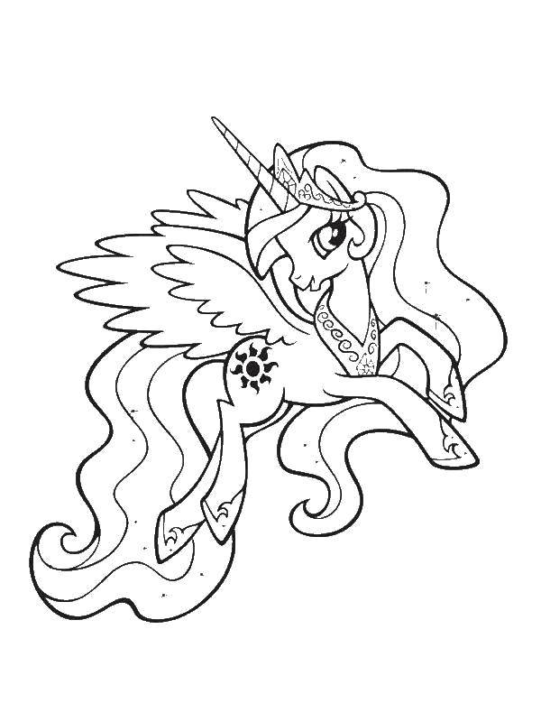 Название: Раскраска Кокетка пони. Категория: Пони. Теги: Пони, "My little pony".