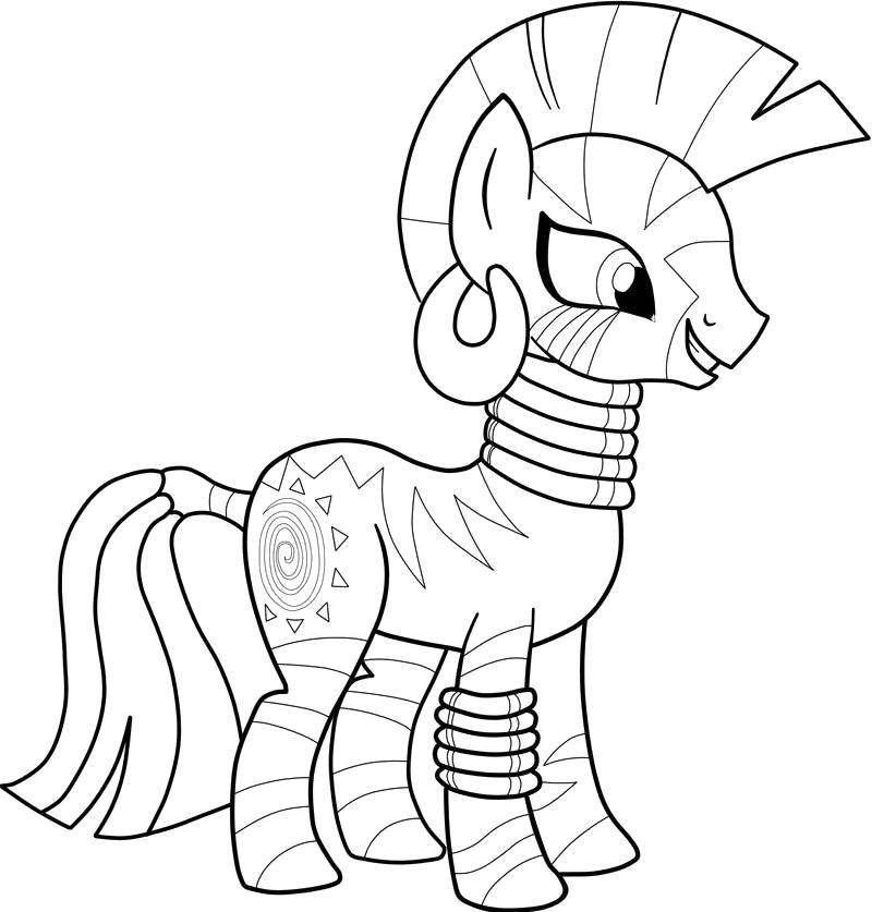 Раскраска Необычный пони Скачать ,Пони, "My little pony",.  Распечатать 