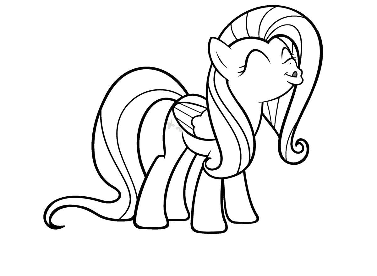 Раскраска Пони из my little pony поёт Скачать ,Пони, "My little pony",.  Распечатать 