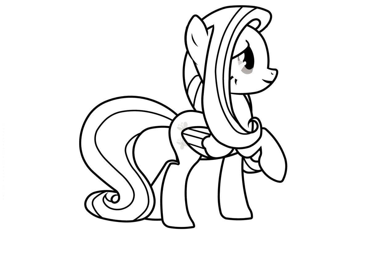 Название: Раскраска Пони из my little pony. Категория: Пони. Теги: Пони, "My little pony".