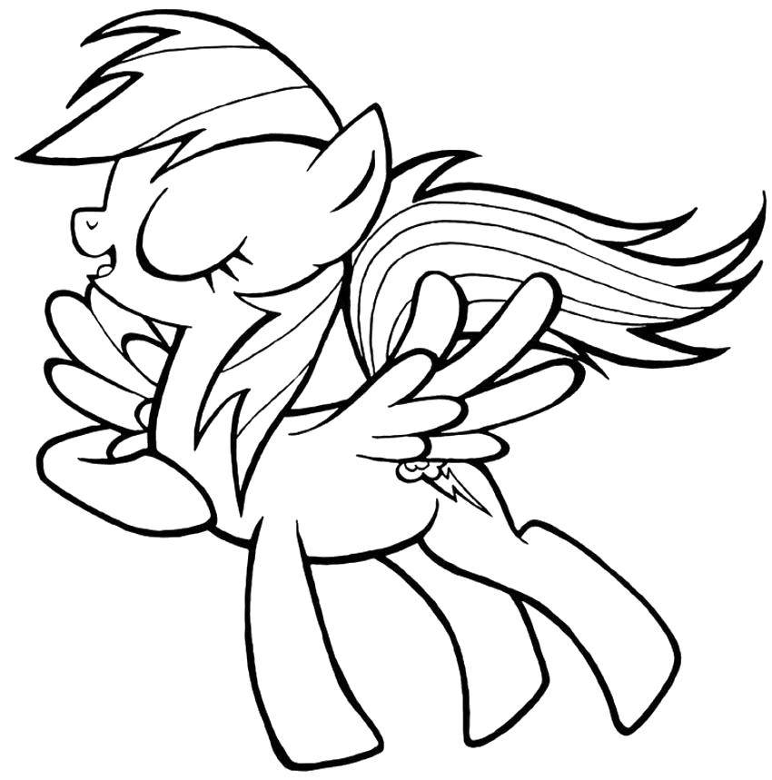Название: Раскраска Пони из my little pony. Категория: мой маленький пони. Теги: Пони, "My little pony".
