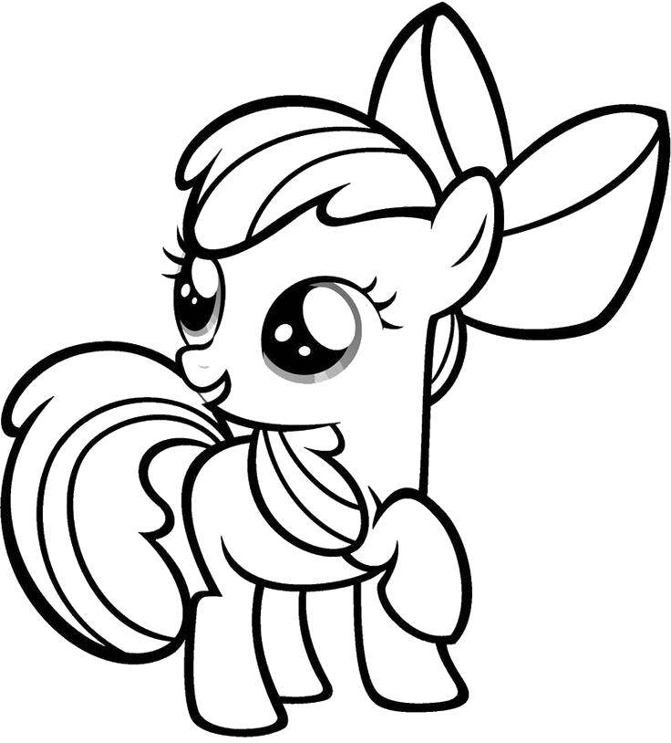 Раскраска Малышка - пони Скачать ,Пони, "My little pony",.  Распечатать 
