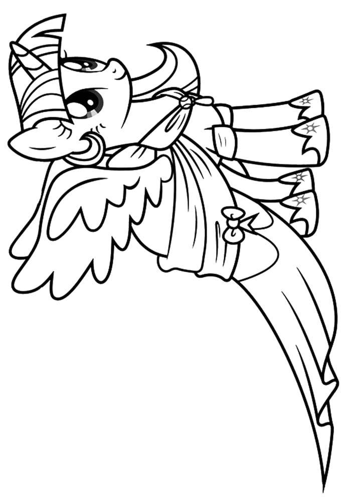 Раскраска Изящный пони Скачать ,Пони, "My little pony",.  Распечатать 