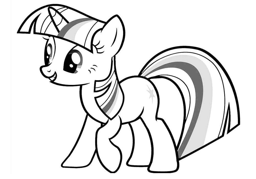 Раскраска Радужная пони Скачать ,Пони, "My little pony",.  Распечатать 