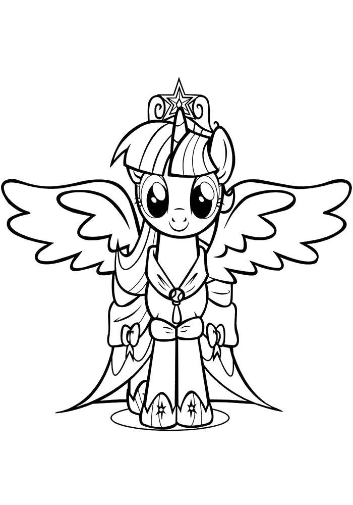 Раскраска Волшебная пони Скачать ,Пони, "My little pony",.  Распечатать 