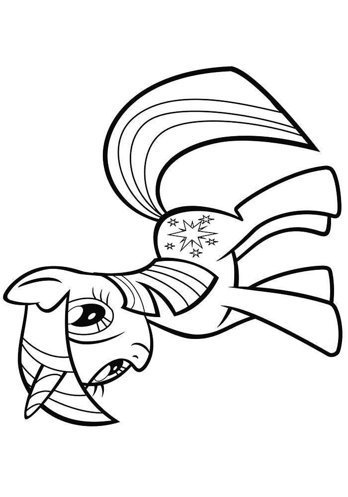 Название: Раскраска Пони из my little pony. Категория: мой маленький пони. Теги: Пони, "My little pony".