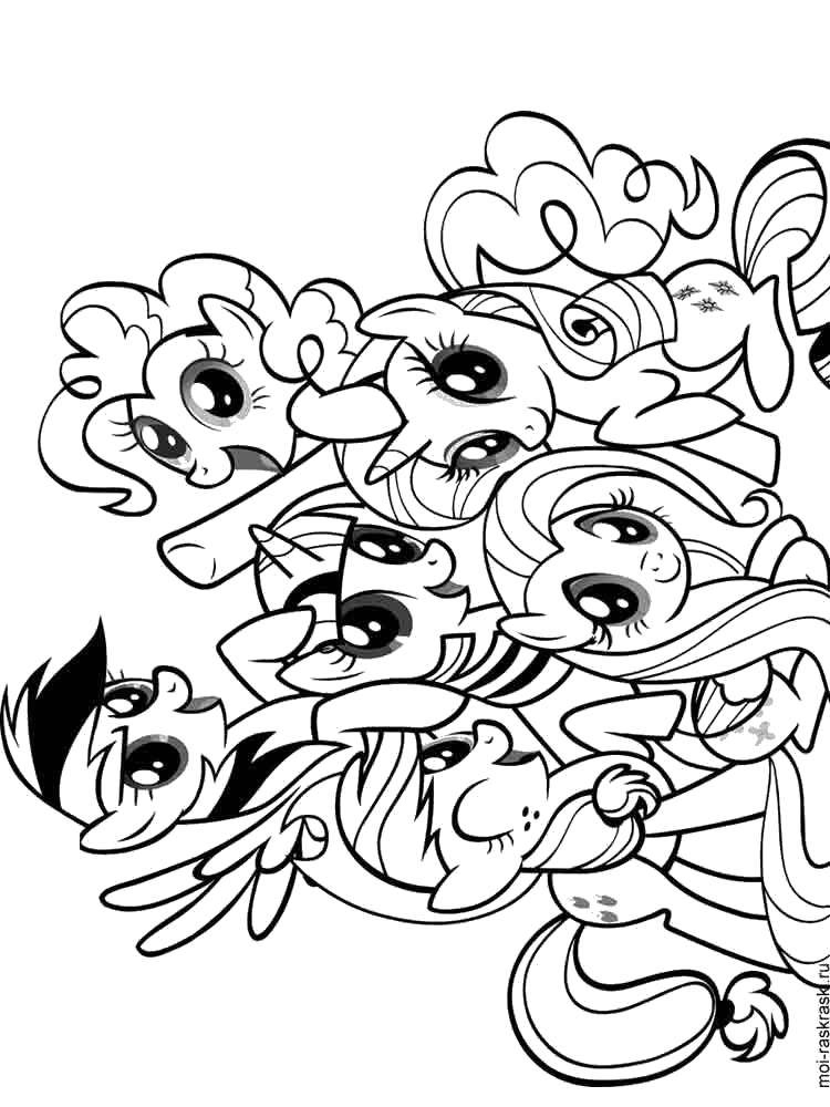 Название: Раскраска Пони из my little pony. Категория: мой маленький пони. Теги: Пони, "My little pony".