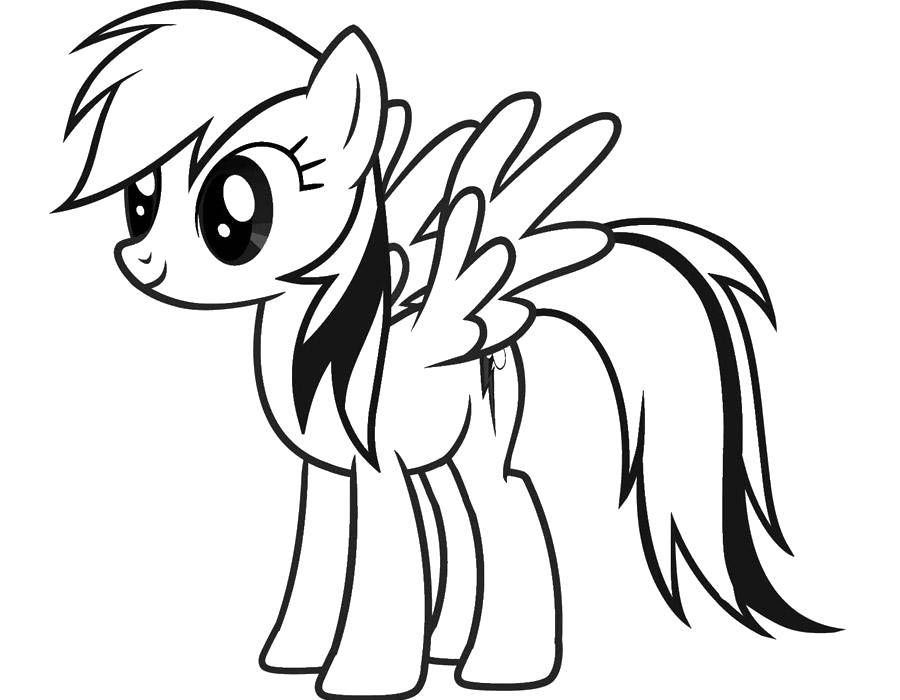 Раскраска Пони из my little pony Скачать ,Пони, "My little pony",.  Распечатать 