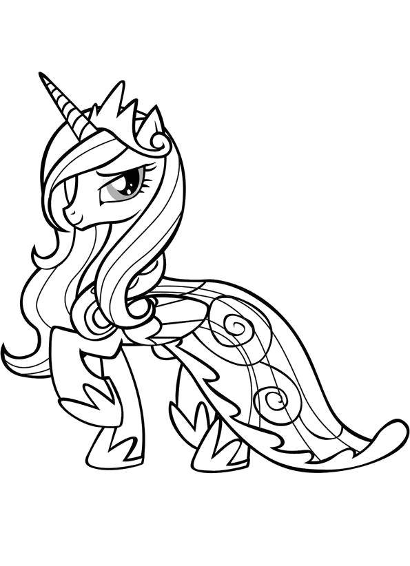 Раскраска Изящный пони Скачать ,Пони, "My little pony",.  Распечатать 