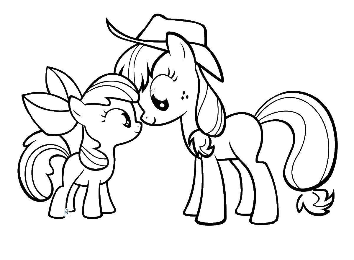 Раскраска Пони из my little pony Скачать ,Пони, "My little pony",.  Распечатать 