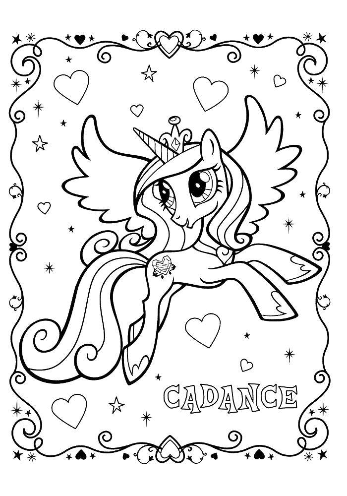 Название: Раскраска Пони из my little pony. Категория: мой маленький пони. Теги: Пони, "My little pony".