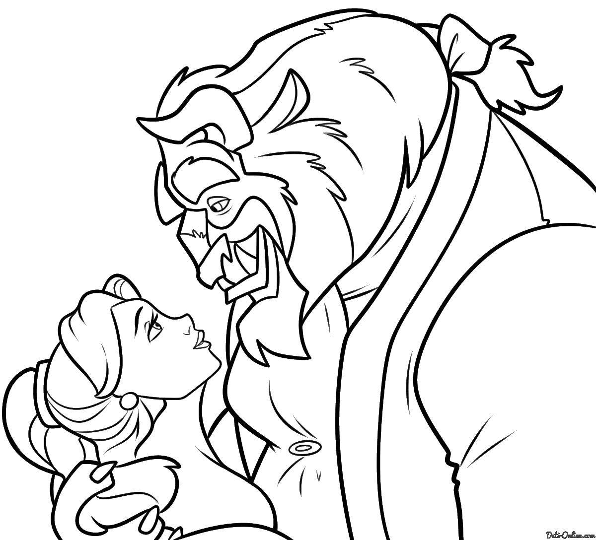 Название: Раскраска Красавица и чудовище. Категория: красавица и чудовище. Теги: Дисней, "Красавица и чудовище".