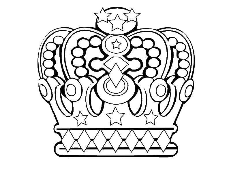 Название: Раскраска Королевская корона. Категория: король и королева. Теги: Корона.