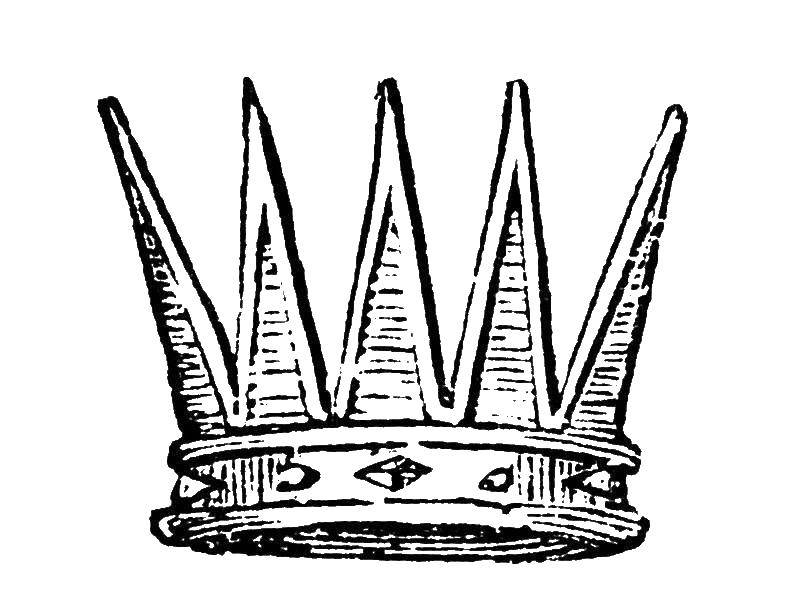 Название: Раскраска Корона. Категория: король и королева. Теги: Король, королева. корона.