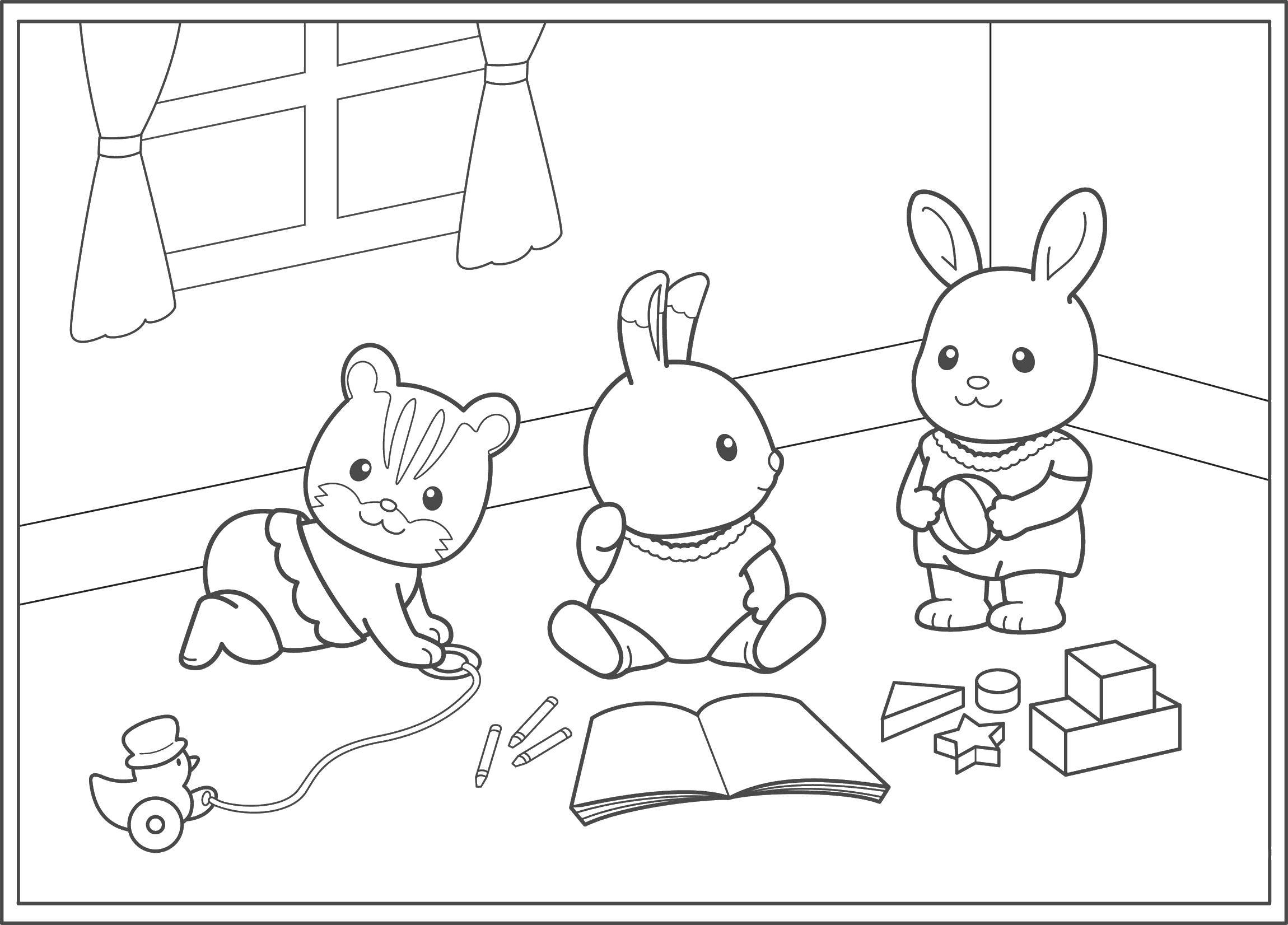 Название: Раскраска Игры зверушек. Категория: семья животных. Теги: зверушки.