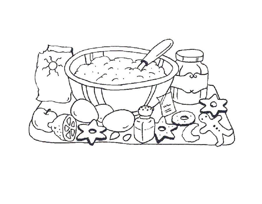 Раскраска Еда Скачать .  Распечатать 