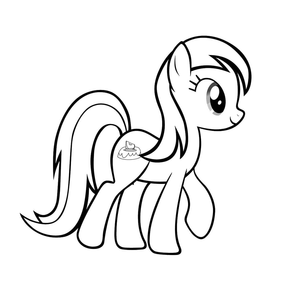 Название: Раскраска Пони из my little pony. Категория: мой маленький пони. Теги: Пони, "My little pony".