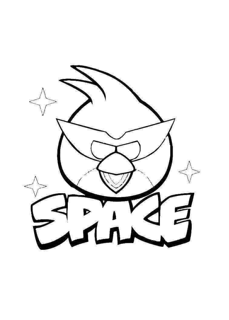 Раскраска Птичка из angry birds Скачать ,Игры, "Angry Birds",.  Распечатать 