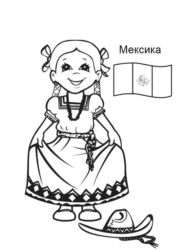 Раскраска Мексика Скачать ,Мексика,.  Распечатать 