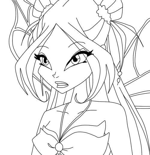 Название: Раскраска Блум из мультфильма winx. Категория: феи. Теги: Персонаж из мультфильма, Winx.