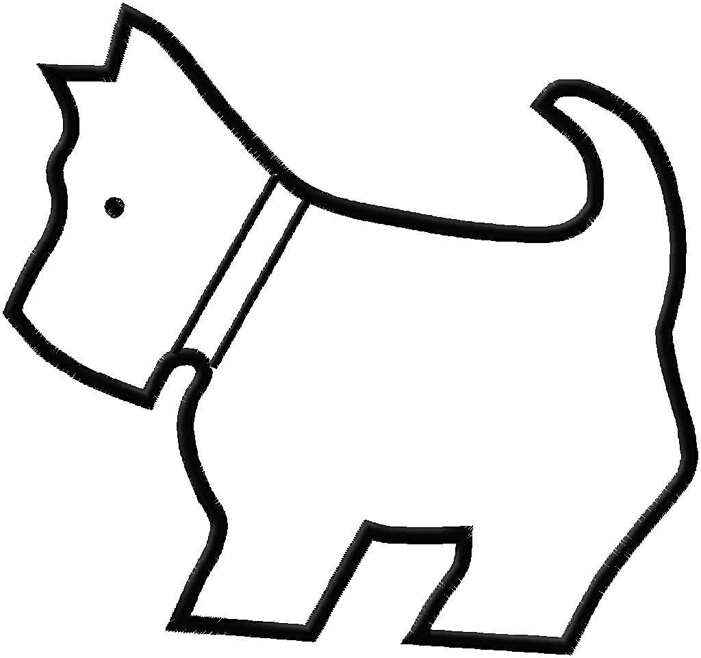 Название: Раскраска Контур собаки. Категория: контуры собаки. Теги: Контур, собака.