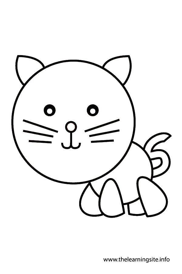 Название: Раскраска Котик. Категория: Контуры животных. Теги: котик.
