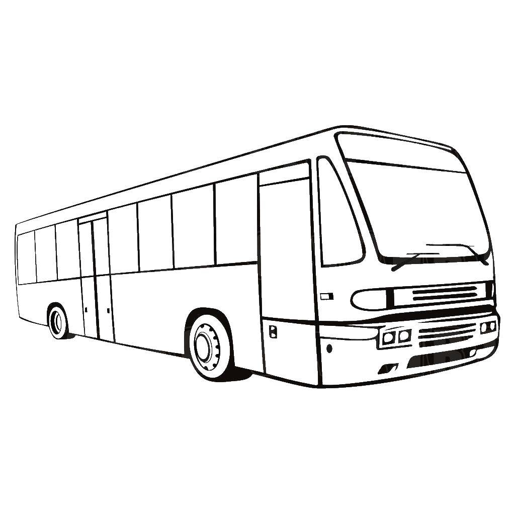 Раскраска Автобус Скачать ,автобус,.  Распечатать 