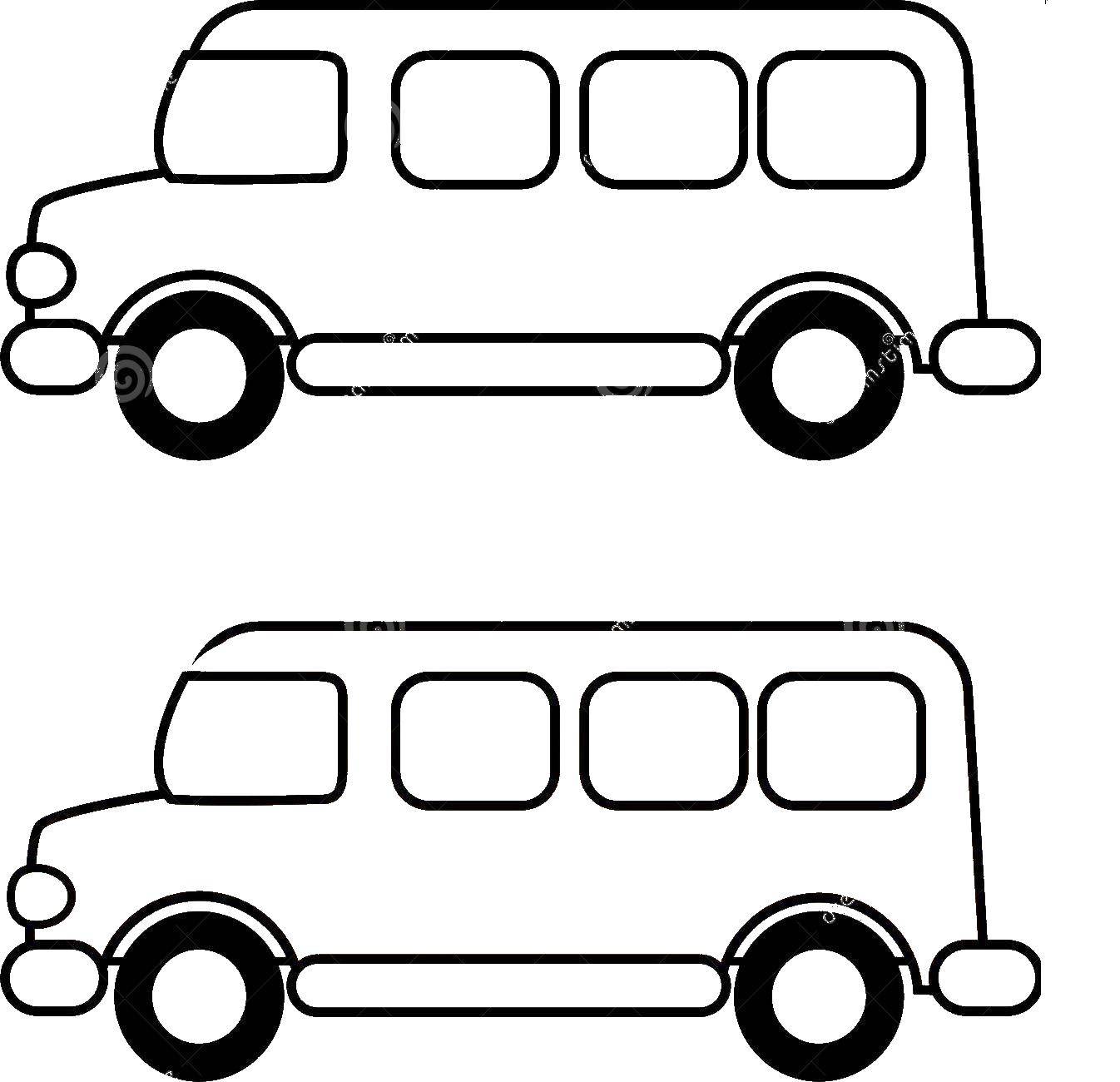 Название: Раскраска Автобус. Категория: Контур автобуса. Теги: автобус.