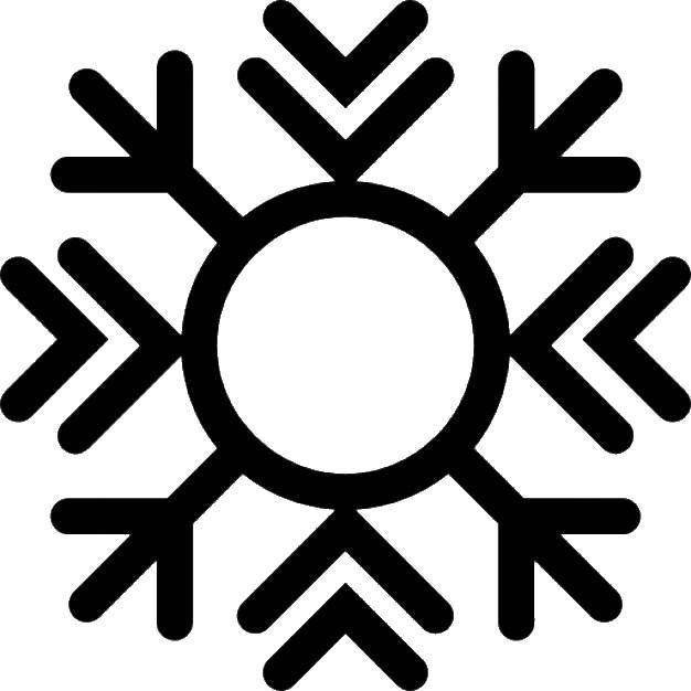 Название: Раскраска Снежинка. Категория: Контур снежинки. Теги: снежинка.
