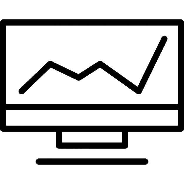 Раскраска Контур компьютера Скачать ,Контур,.  Распечатать 