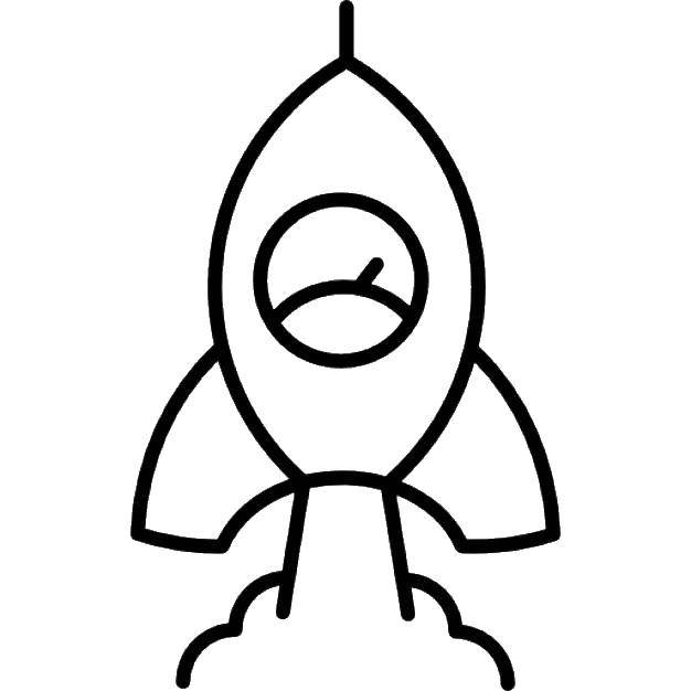 Название: Раскраска Ракета летит в космосе. Категория: Космос. Теги: Космос, ракета, звезды.