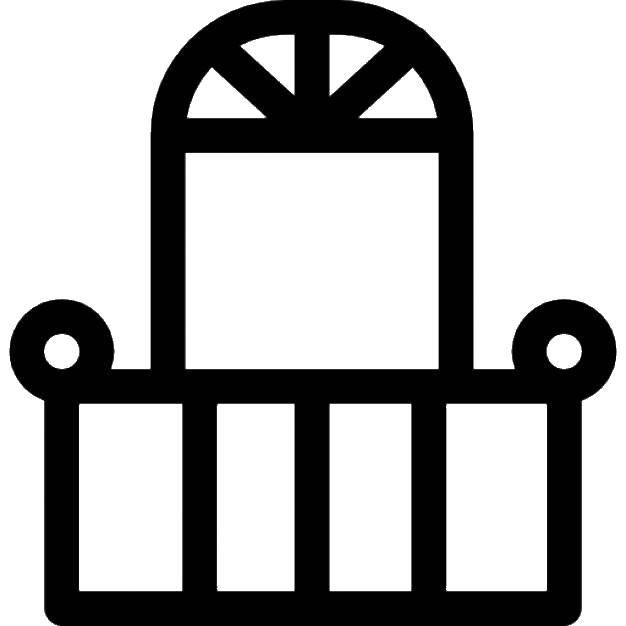 Название: Раскраска Балкон и окно. Категория: Контуры домов. Теги: Контур, дом.
