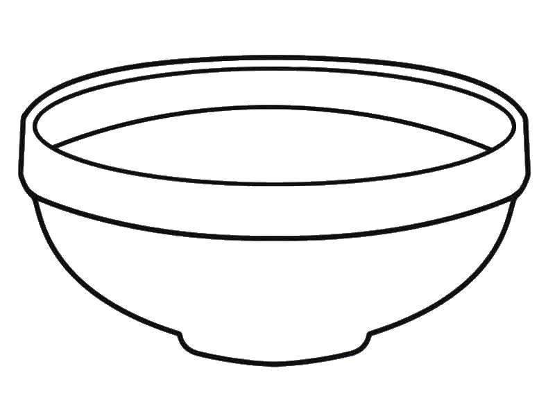 Раскраска Миска Скачать ,миска,.  Распечатать 