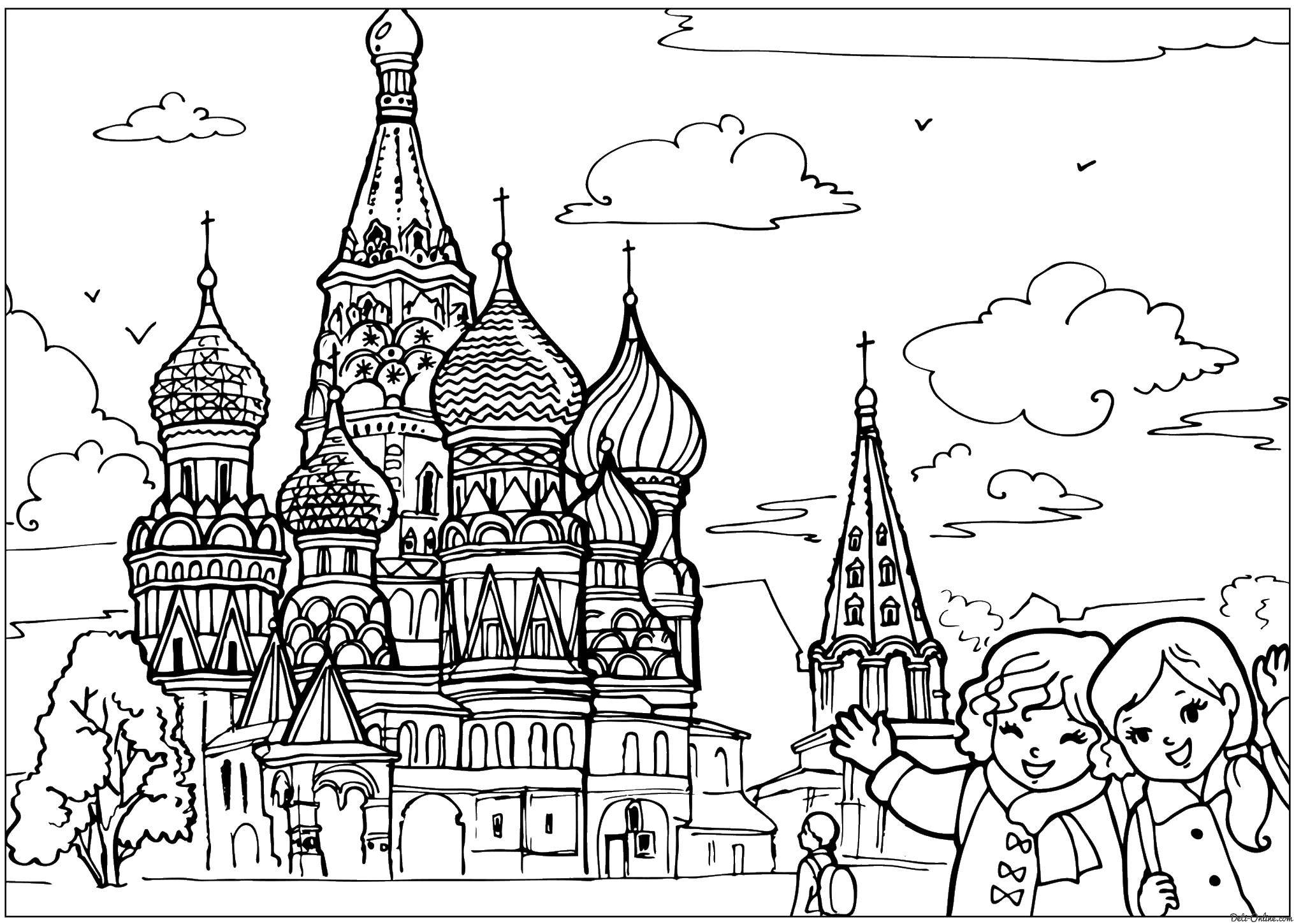 Раскраска Церковь Скачать ,церковь, дом,.  Распечатать 