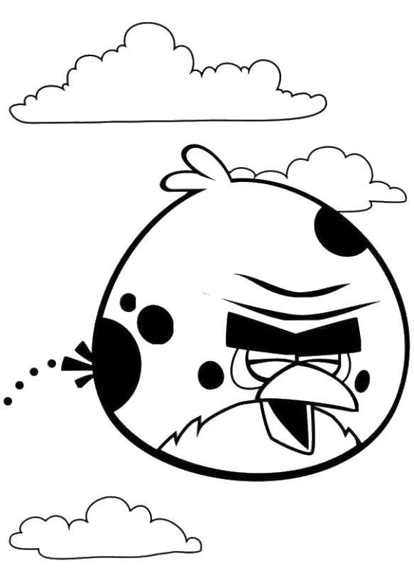 Раскраска Птичка из angry birds  Скачать ,Игры, Angry Birds ,.  Распечатать 