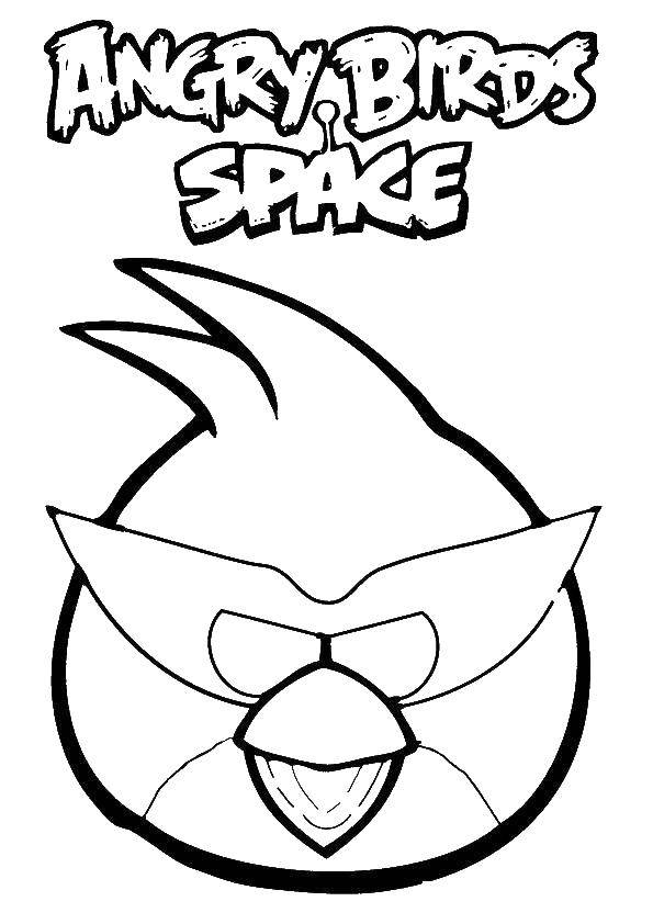 Название: Раскраска Птичка из angry birds . Категория: angry birds. Теги: Игры, Angry Birds .